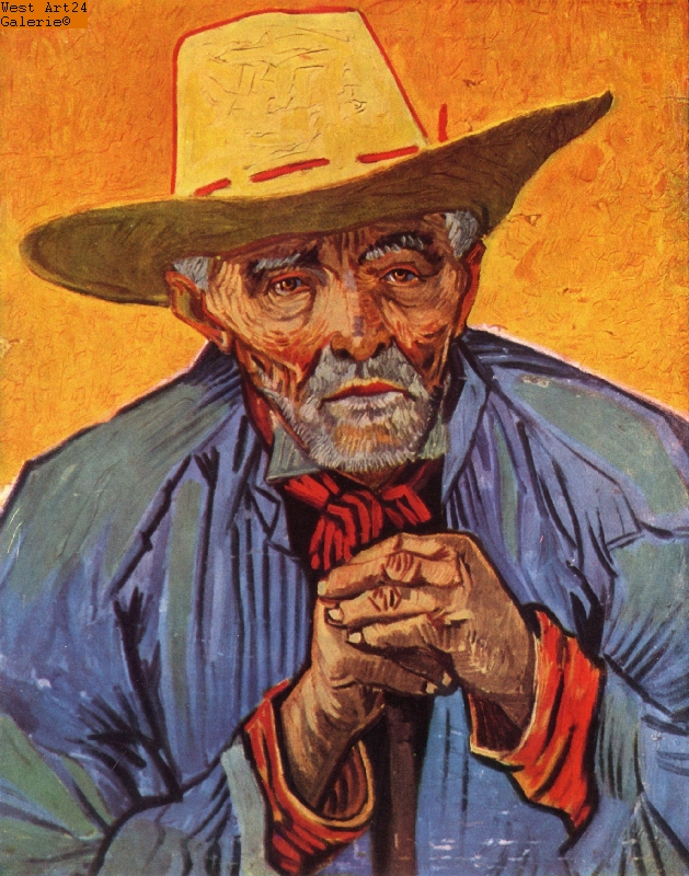 Alter provençalischer Bauer nach van Gogh Gemäldeimitation